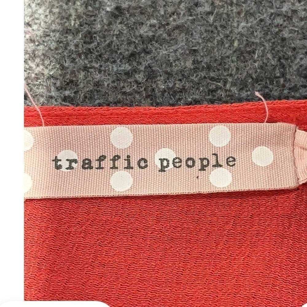 Traffic People Pink Red Wide Leg Short Sleeve Ruffle Ankle Jumpsuit M - Picture 6 of 6